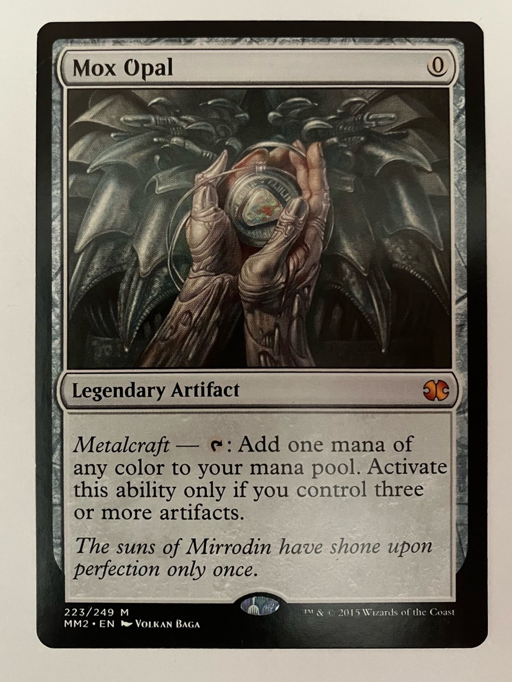 Mox Opal Magic the Gathering Card, Modern Masters 2015, Wizards of the Coast